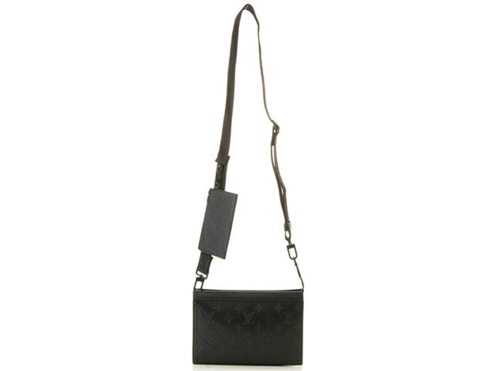 LOUIS VUITTON Gaston Wearable Wallet Monogram Shadow Black